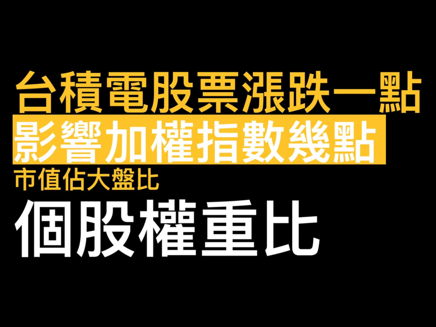 台積電2330股票漲跌一塊影響加權指數幾點? 個股權重比教學- 康和期貨李思儀大台小台選擇權手續費給你業務員權限低價