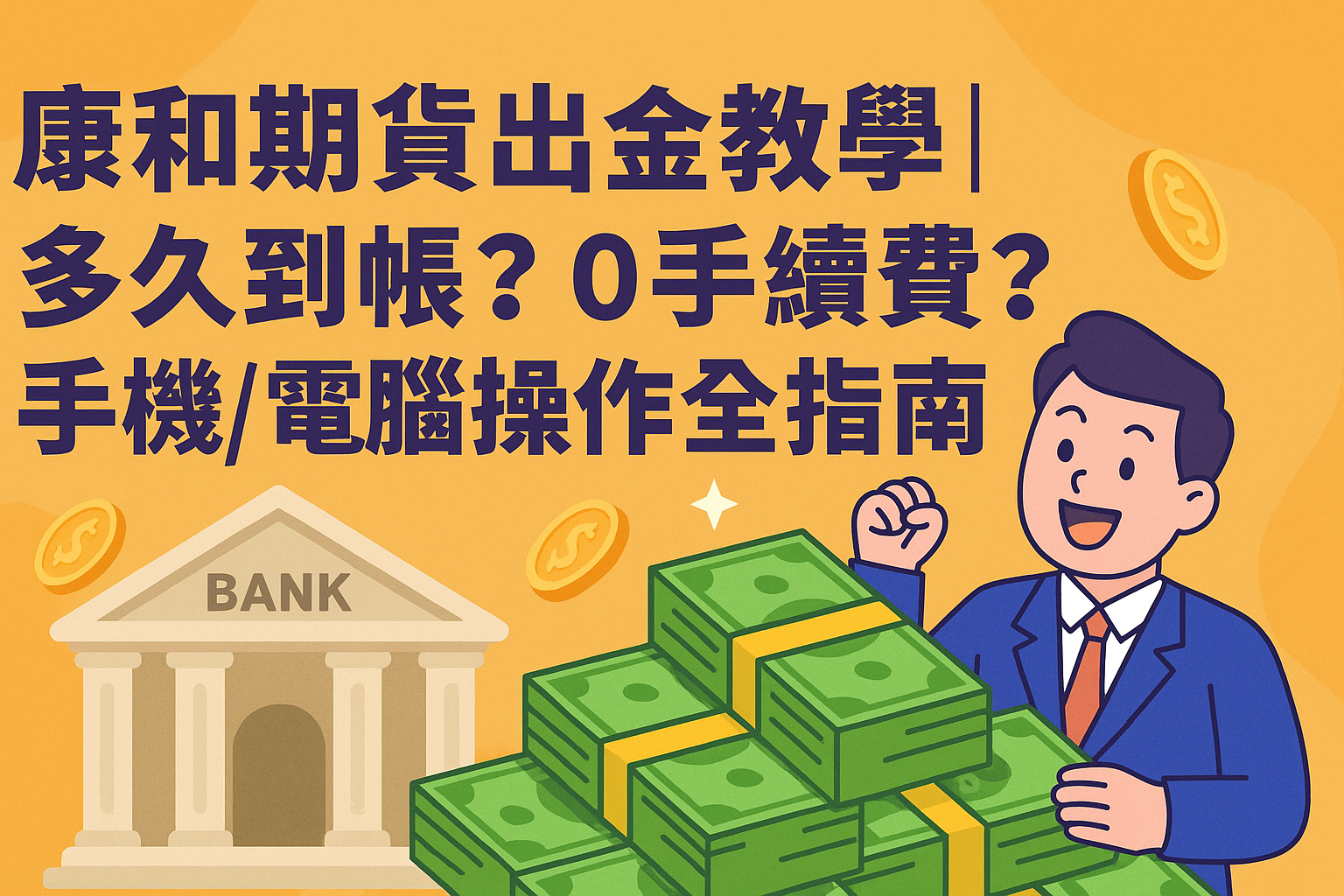 康和期貨出金教學|多久到帳?0手續費?手機/電腦操作全指南 1 康和期貨出金教學|多久到帳?0手續費?手機/電腦操作全指南