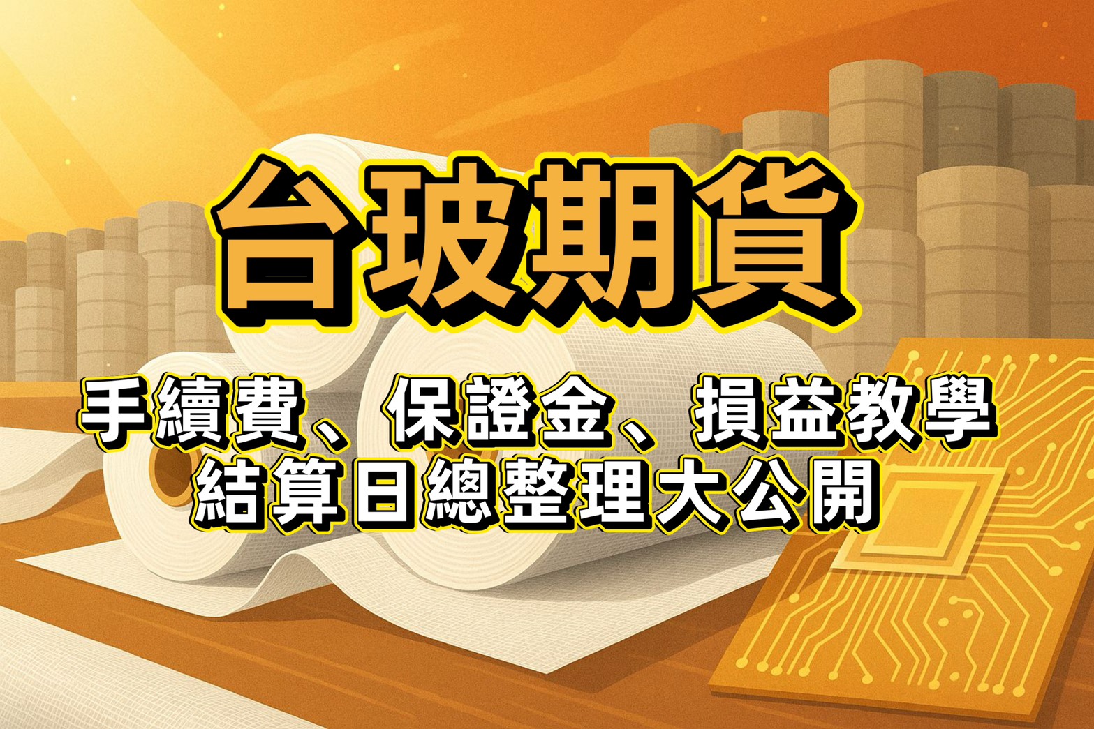 台玻期貨手續費、保證金、損益教學、結算日總整理大公開 1 S 54386691